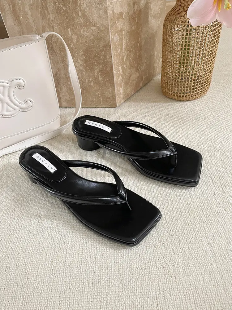 French Style Silver Flip Flops Women Summer - Image 3