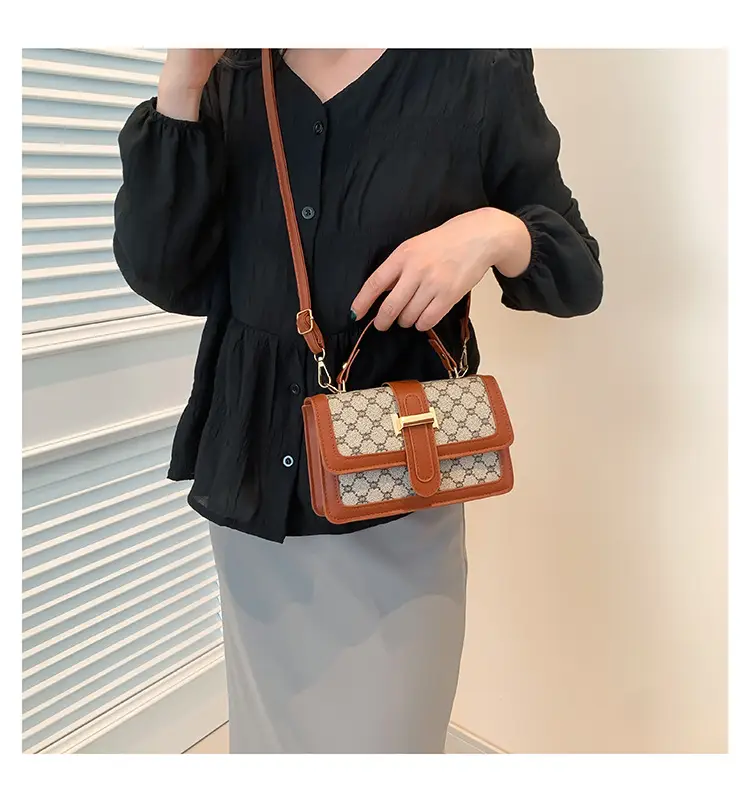 Vintage Brown Shoulder Bag for Women 2024 Spring Summer — feature 13