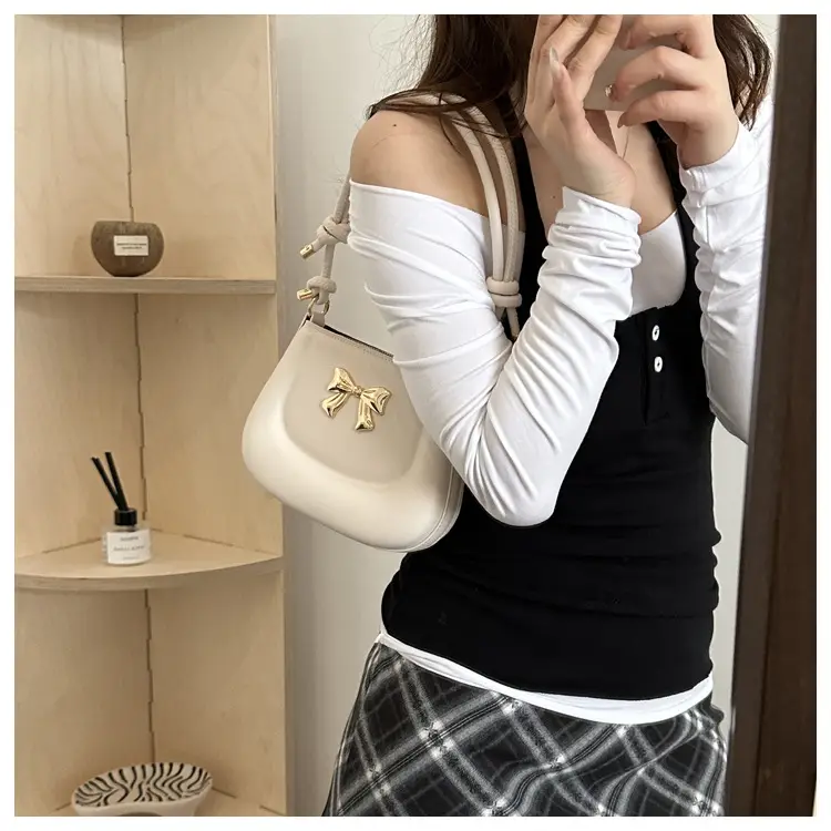 Women's Black Bow Crossbody Bag 2024 Summer — feature 22