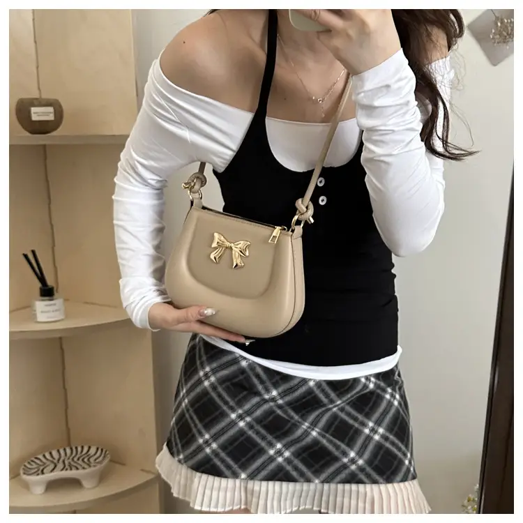 Women's Black Bow Crossbody Bag 2024 Summer — feature 23