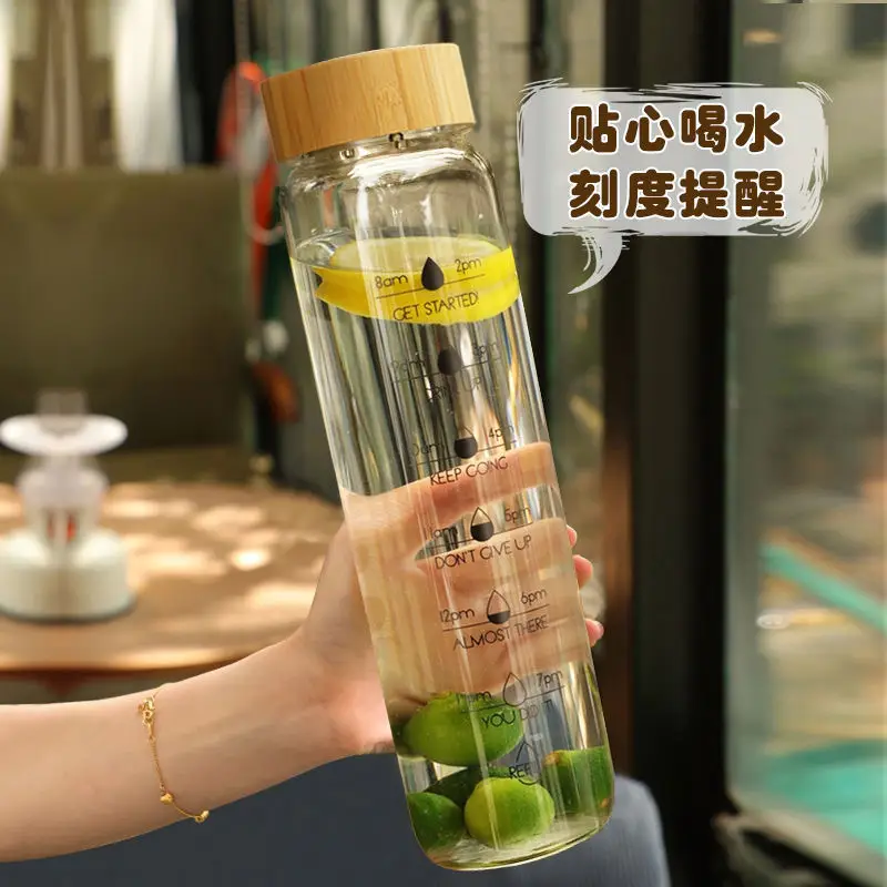 Large Capacity Water Cup 1000ml Tea Glass for Men and Women Portable Heat-resistant Student High Temperature Cup with Tea Partited - Image 2
