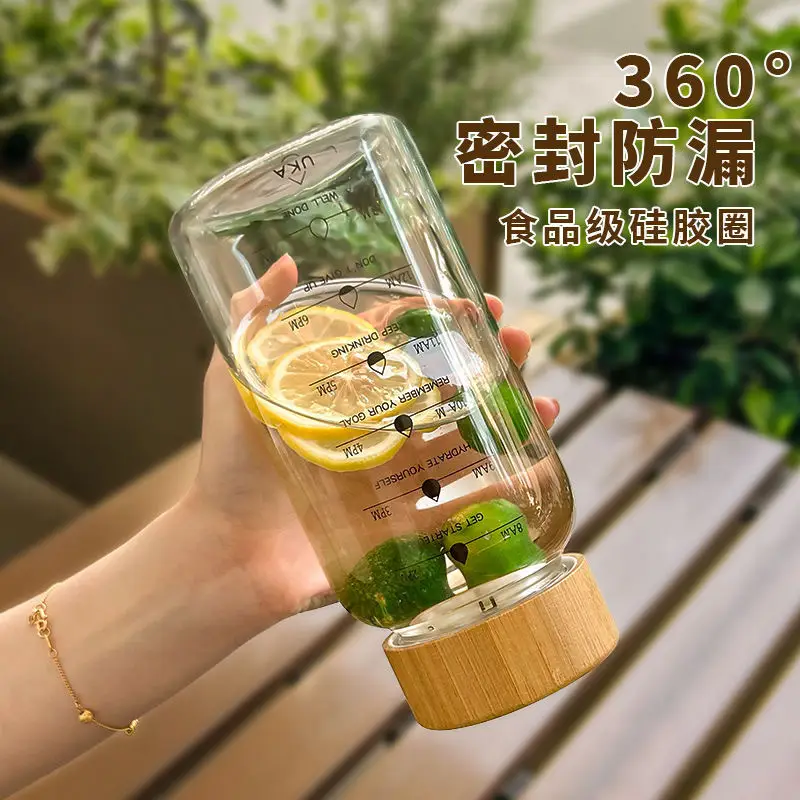 Large Capacity Water Cup 1000ml Tea Glass for Men and Women Portable Heat-resistant Student High Temperature Cup with Tea Partited - Image 3