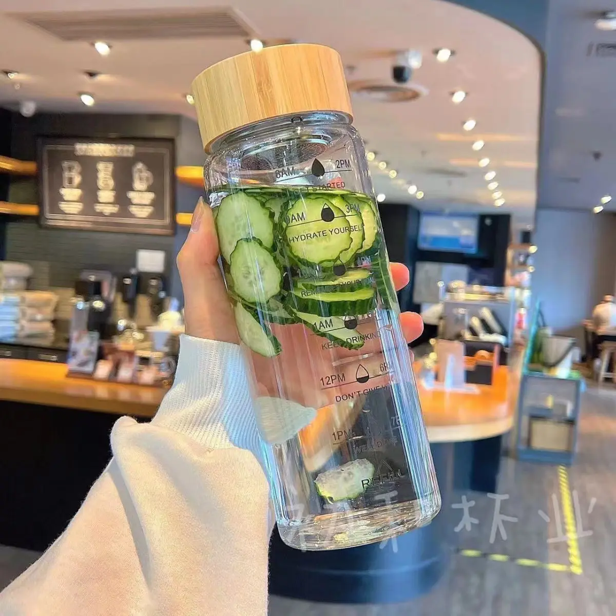 Large Capacity Water Cup 1000ml Tea Glass for Men and Women Portable Heat-resistant Student High Temperature Cup with Tea Partited — feature 11
