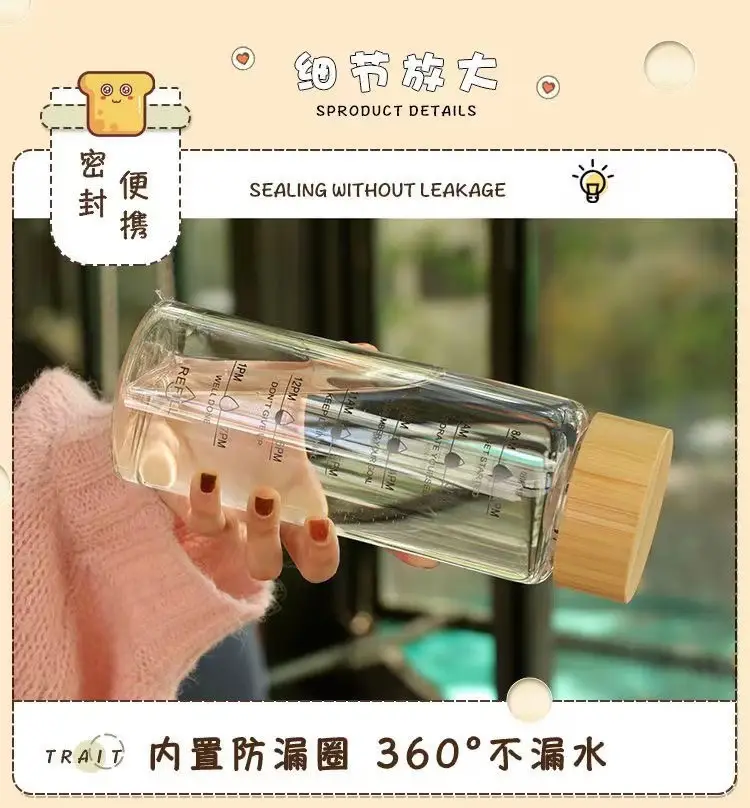 Large Capacity Water Cup 1000ml Tea Glass for Men and Women Portable Heat-resistant Student High Temperature Cup with Tea Partited — feature 4