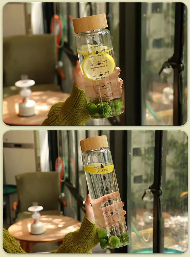 Large Capacity Water Cup 1000ml Tea Glass for Men and Women Portable Heat-resistant Student High Temperature Cup with Tea Partited — feature 7