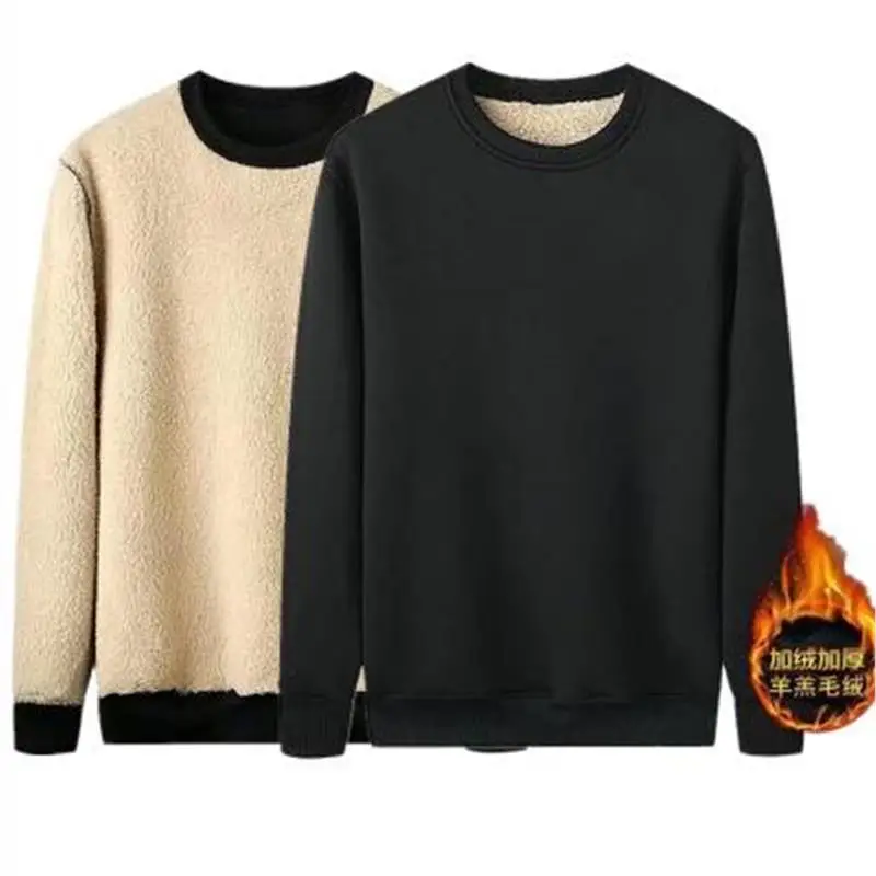 Men Hooded Zipper Sweatshirt Set Black Velvet 380L - Image 9