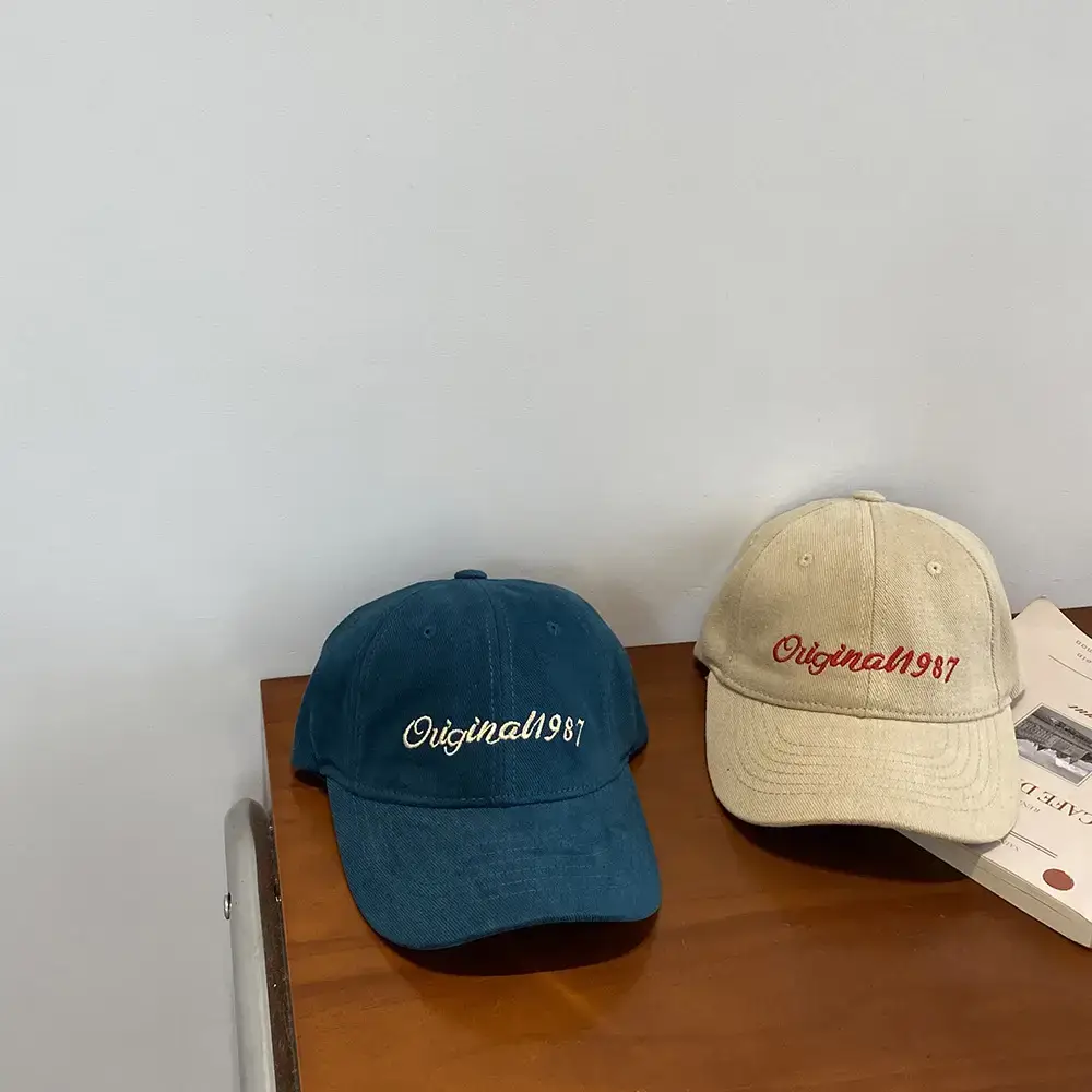 Children's Beige Embroidered Baseball Cap Sunshade Cap - Image 5