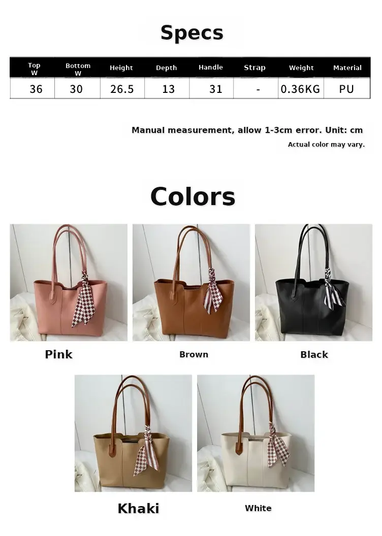 Women's White Silk Scarf Tote Bag with Bow Decor — feature 1