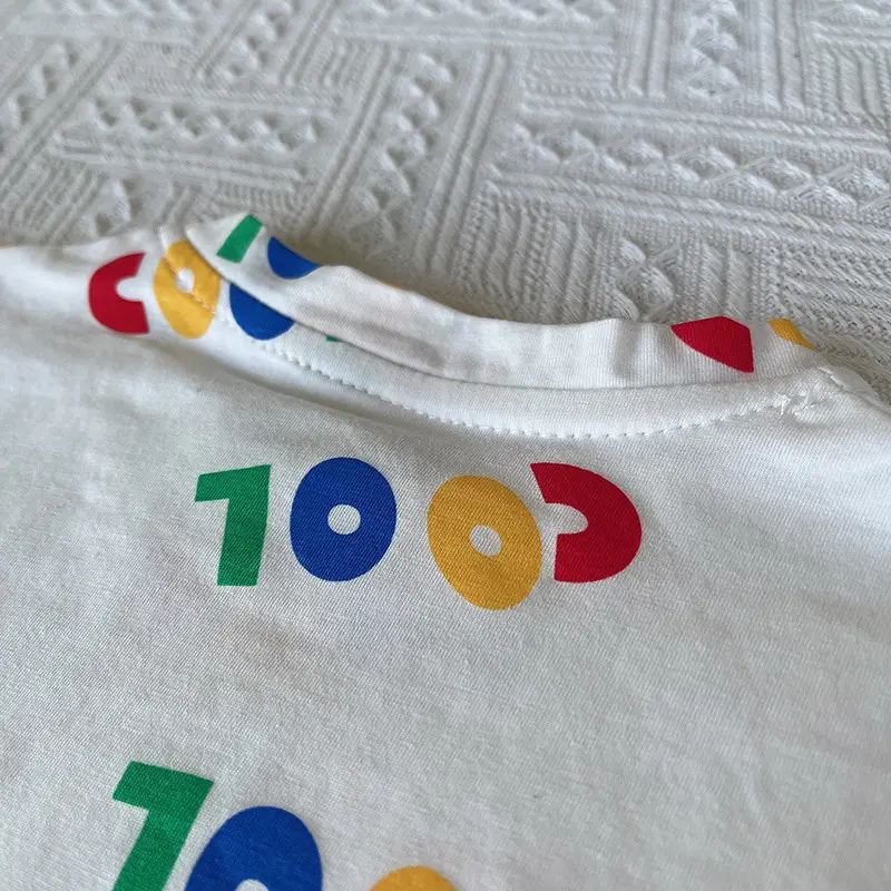 Children Summer T-Shirt Shorts Set Colorful Letters Denim Shorts — feature 8