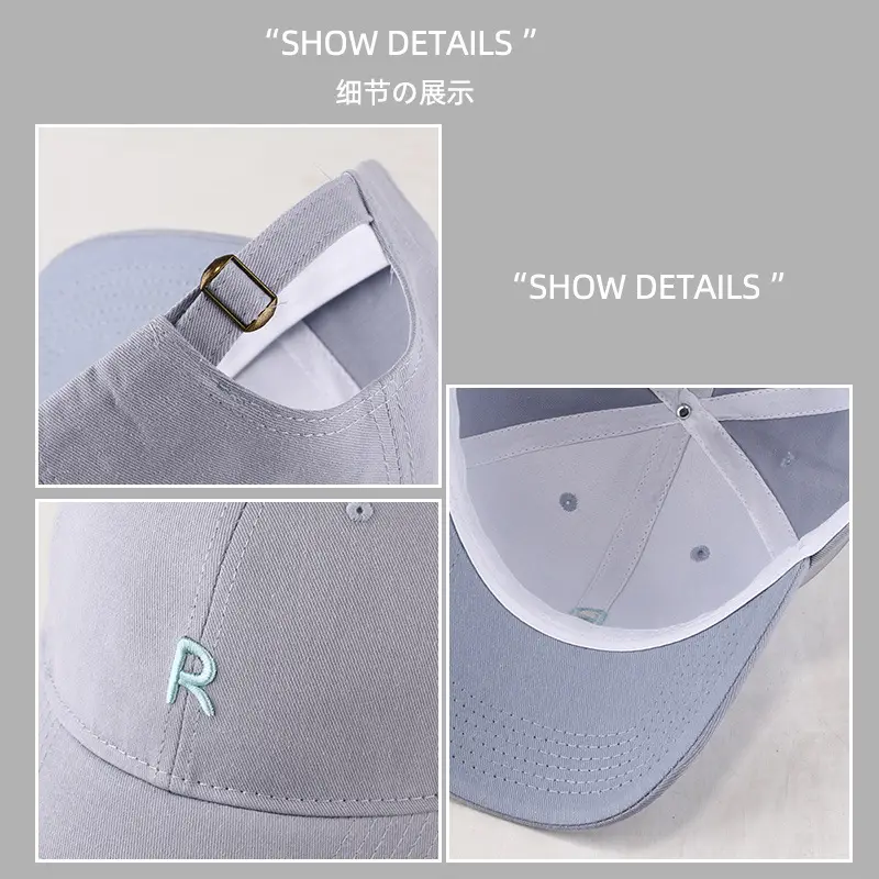 R Letter Embroidered Blue Baseball Cap for Boys Girls - Image 10