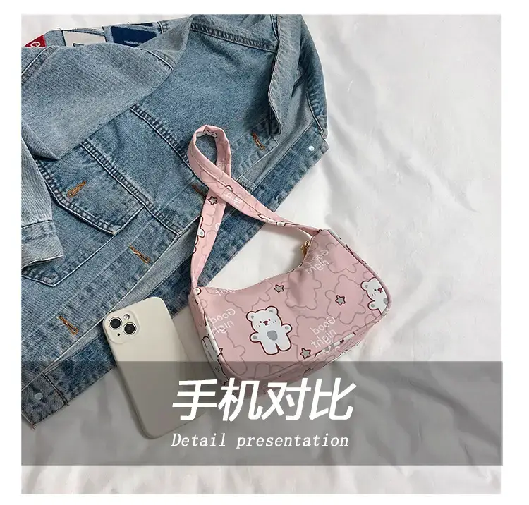 Women's Sweet Small Shoulder Bag with Teddy Bear — feature 5