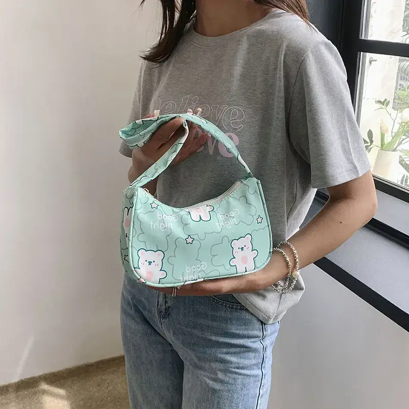Women's Sweet Small Shoulder Bag with Teddy Bear - Image 4