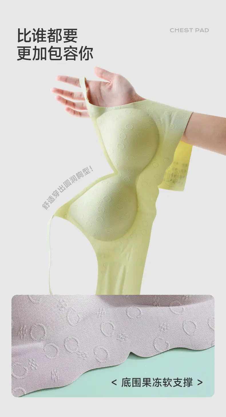 Jelly Soft Fixed Cup Non-Steel Ring Bra Women Small — feature 9