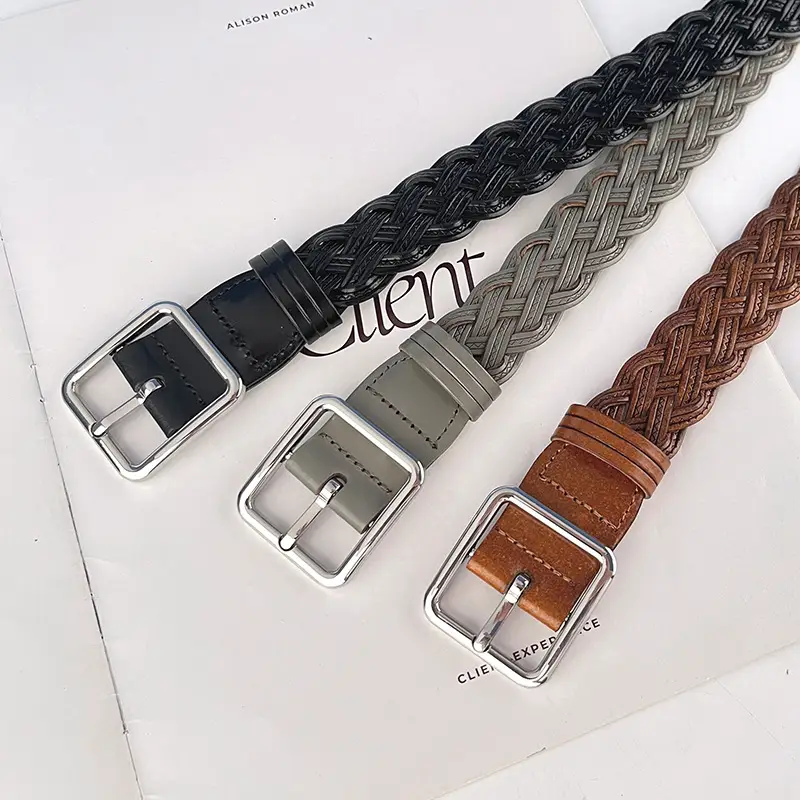 Hand-Woven Vintage Belt for Women with Cross-Border Design