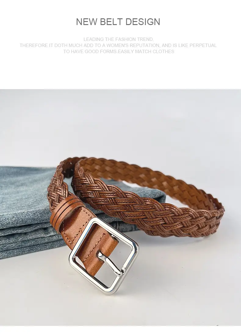 Hand-Woven Vintage Belt for Women with Cross-Border Design — feature 12