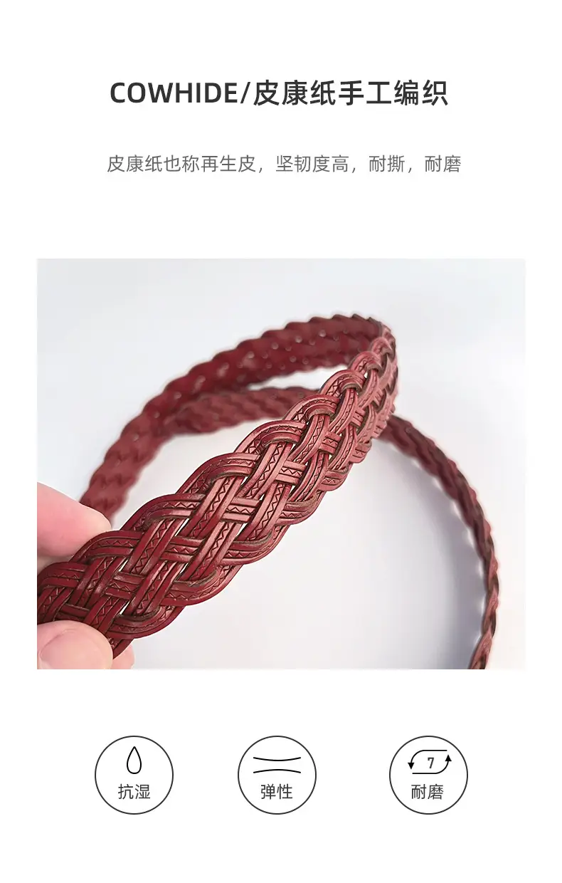 Hand-Woven Vintage Belt for Women with Cross-Border Design — feature 5