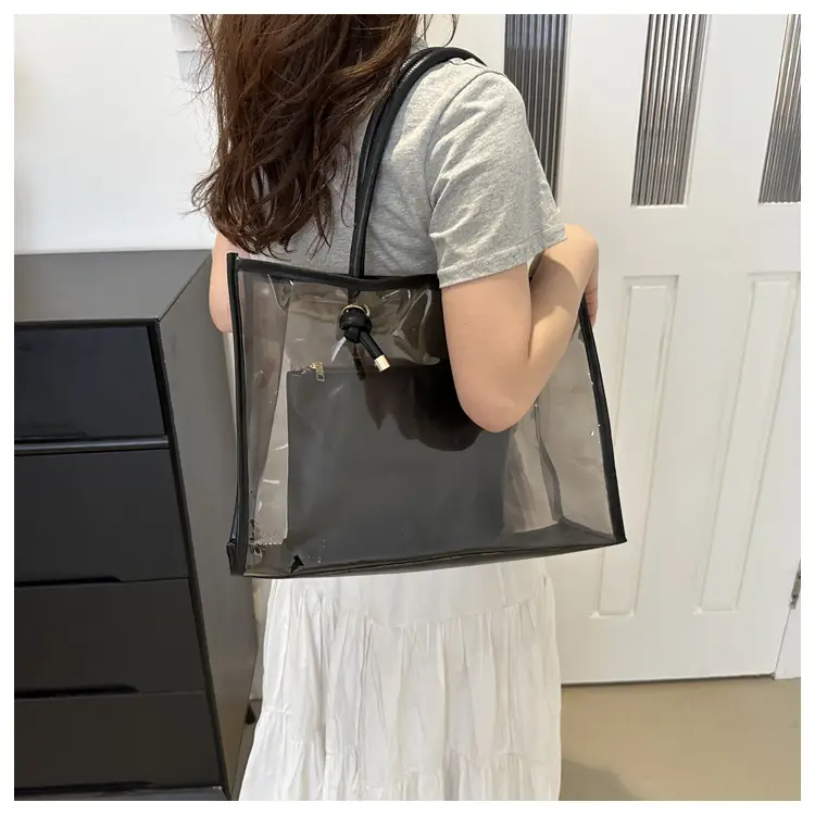 Transparent PVC Women's Large Shoulder Bag 2024 — feature 15