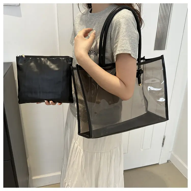 Transparent PVC Women's Large Shoulder Bag 2024 — feature 17