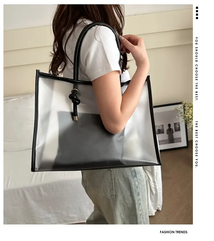 Transparent PVC Women's Large Shoulder Bag 2024 — feature 2
