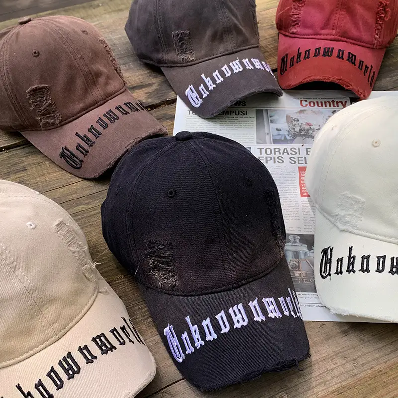 Women's Beige Hole-Made Baseball Cap Extra-large - Image 11