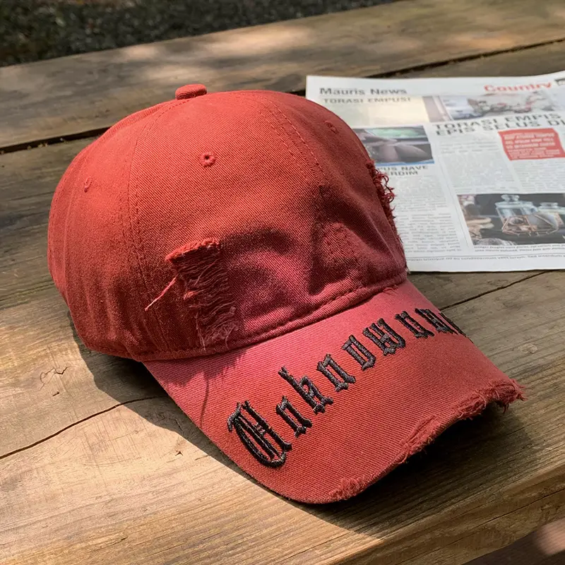 Women's Beige Hole-Made Baseball Cap Extra-large - Image 3