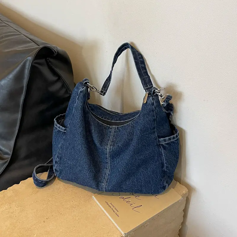 Denim Crossbody Bag 2026 Summer Retro Style - Image 4