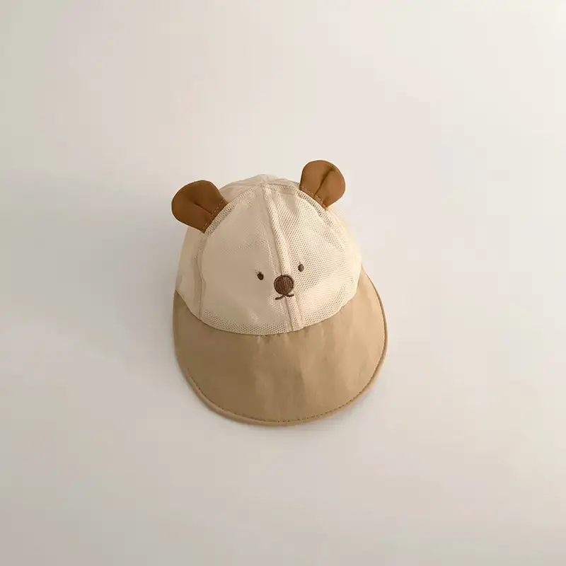 Cartoon Bear Mesh Sun Hat for Baby 2025 - Image 2