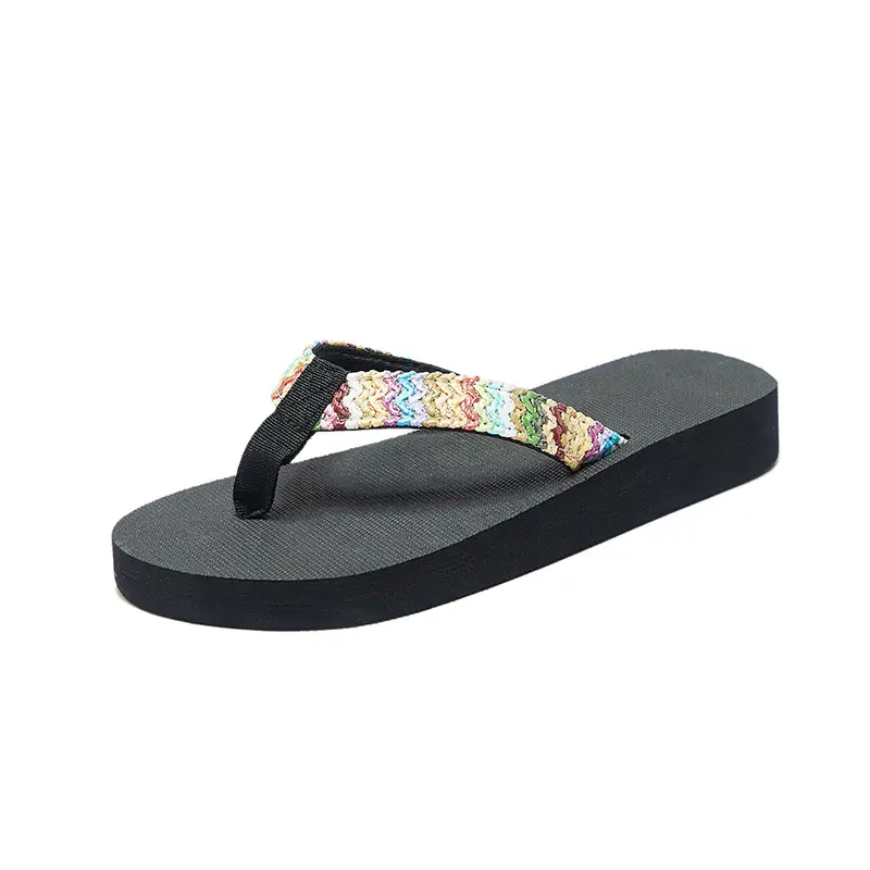 Summer New Cross-border Miafeng Internet Celebrated Popular Women's Flip Flops Handmade Hemp Rope Fabric Non-slip Flip Flops - Image 6