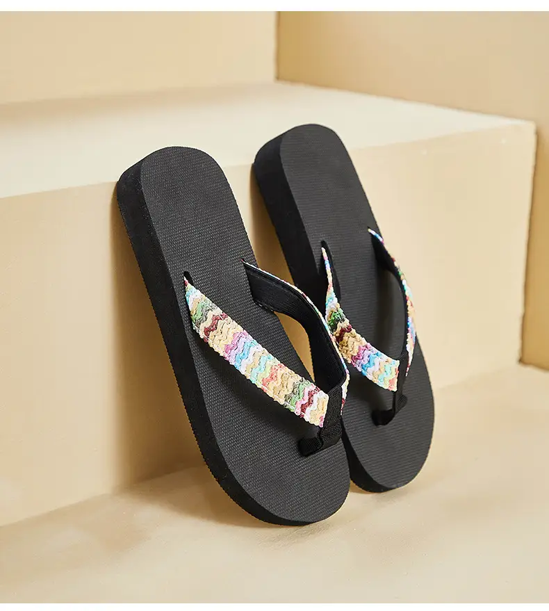 Summer New Cross-border Miafeng Internet Celebrated Popular Women's Flip Flops Handmade Hemp Rope Fabric Non-slip Flip Flops — feature 11