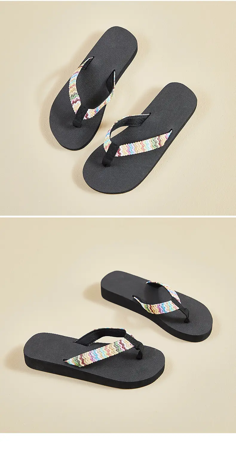 Summer New Cross-border Miafeng Internet Celebrated Popular Women's Flip Flops Handmade Hemp Rope Fabric Non-slip Flip Flops — feature 13