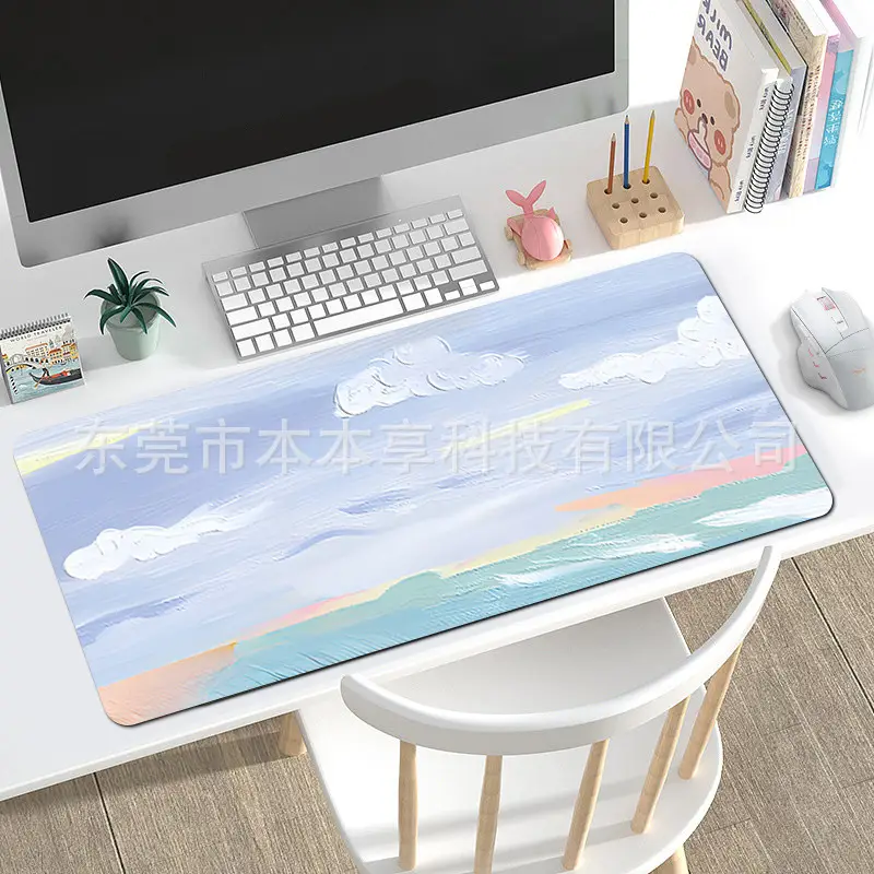 Landscape Mouse Pad Oversized Custom Simple Ins Style Cute Women's Office Desk Pad Non-Slip Keyboard Pad