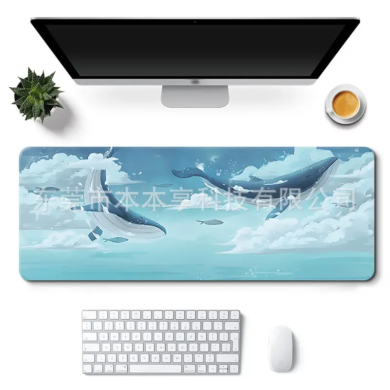 Landscape Mouse Pad Oversized Custom Simple Ins Style Cute Women's Office Desk Pad Non-Slip Keyboard Pad