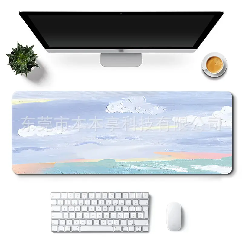 Landscape Mouse Pad Oversized Custom Simple Ins Style Cute Women's Office Desk Pad Non-Slip Keyboard Pad