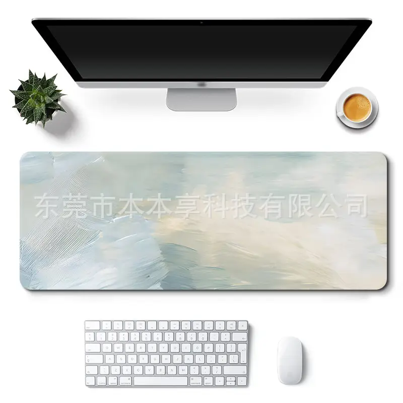 Landscape Mouse Pad Oversized Custom Simple Ins Style Cute Women's Office Desk Pad Non-Slip Keyboard Pad