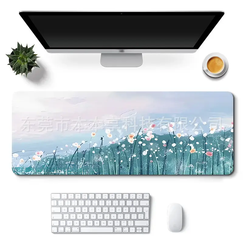 Landscape Mouse Pad Oversized Custom Simple Ins Style Cute Women's Office Desk Pad Non-Slip Keyboard Pad