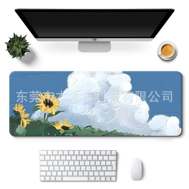 Landscape Mouse Pad Oversized Custom Simple Ins Style Cute Women's Office Desk Pad Non-Slip Keyboard Pad