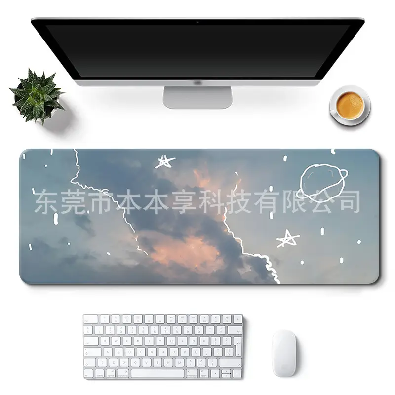 Landscape Mouse Pad Oversized Custom Simple Ins Style Cute Women's Office Desk Pad Non-Slip Keyboard Pad