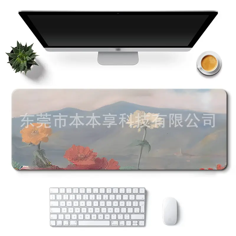 Landscape Mouse Pad Oversized Custom Simple Ins Style Cute Women's Office Desk Pad Non-Slip Keyboard Pad
