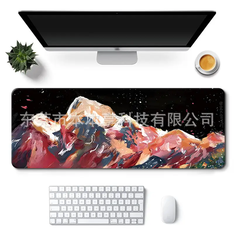 Landscape Mouse Pad Oversized Custom Simple Ins Style Cute Women's Office Desk Pad Non-Slip Keyboard Pad