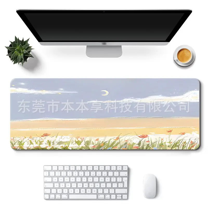 Landscape Mouse Pad Oversized Custom Simple Ins Style Cute Women's Office Desk Pad Non-Slip Keyboard Pad