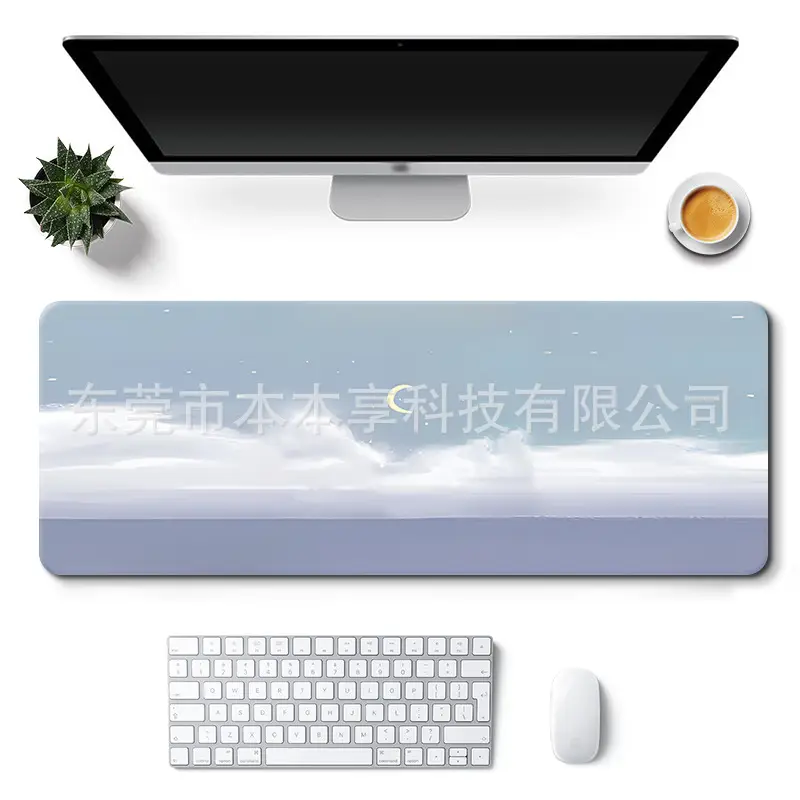 Landscape Mouse Pad Oversized Custom Simple Ins Style Cute Women's Office Desk Pad Non-Slip Keyboard Pad