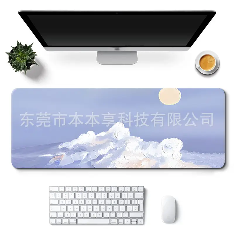 Landscape Mouse Pad Oversized Custom Simple Ins Style Cute Women's Office Desk Pad Non-Slip Keyboard Pad