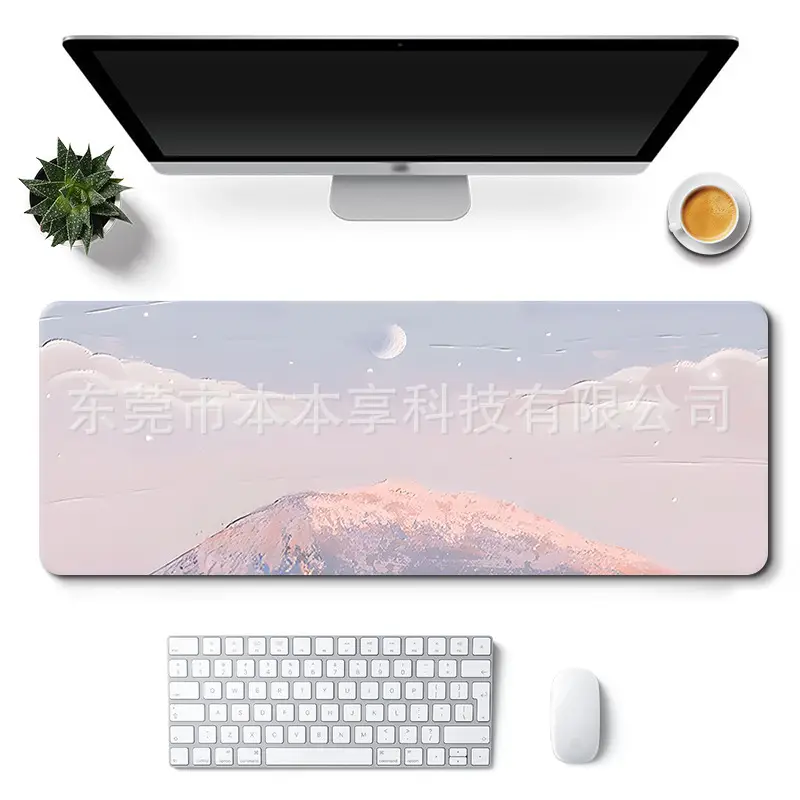 Landscape Mouse Pad Oversized Custom Simple Ins Style Cute Women's Office Desk Pad Non-Slip Keyboard Pad