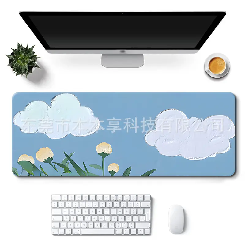 Landscape Mouse Pad Oversized Custom Simple Ins Style Cute Women's Office Desk Pad Non-Slip Keyboard Pad