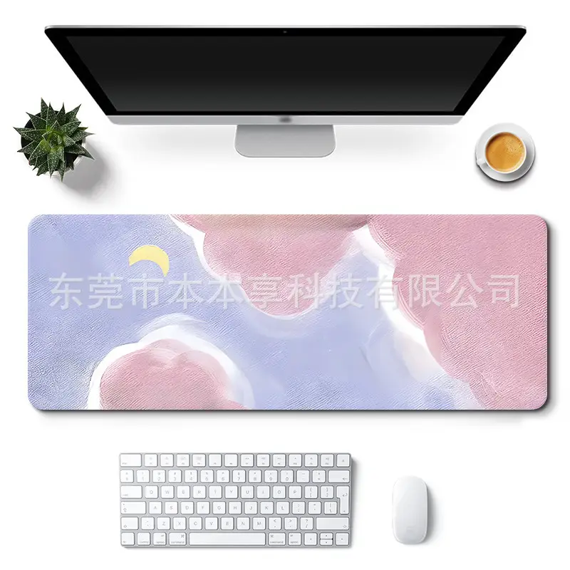 Landscape Mouse Pad Oversized Custom Simple Ins Style Cute Women's Office Desk Pad Non-Slip Keyboard Pad