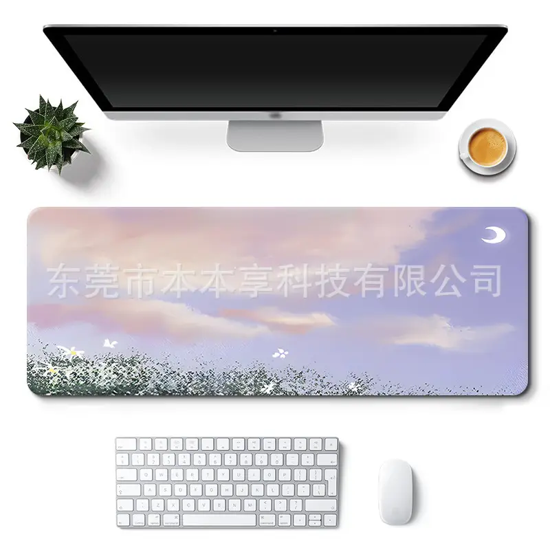 Landscape Mouse Pad Oversized Custom Simple Ins Style Cute Women's Office Desk Pad Non-Slip Keyboard Pad