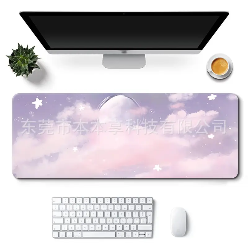 Landscape Mouse Pad Oversized Custom Simple Ins Style Cute Women's Office Desk Pad Non-Slip Keyboard Pad