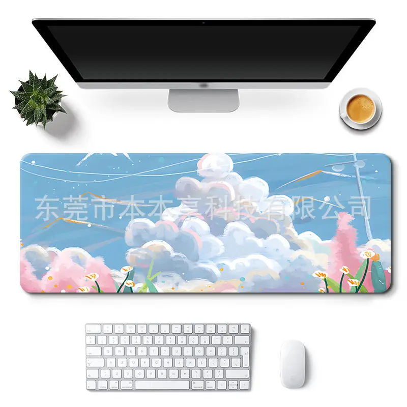 Landscape Mouse Pad Oversized Custom Simple Ins Style Cute Women's Office Desk Pad Non-Slip Keyboard Pad