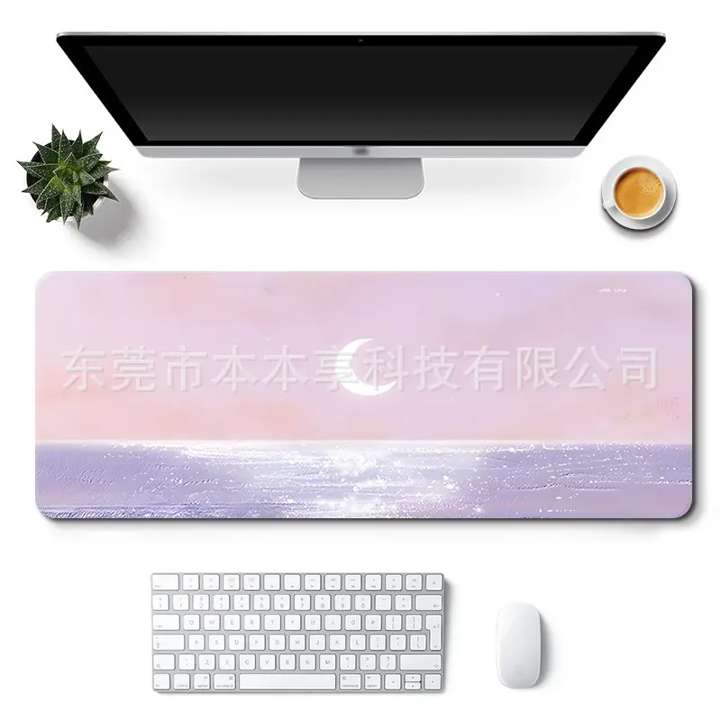 Landscape Mouse Pad Oversized Custom Simple Ins Style Cute Women's Office Desk Pad Non-Slip Keyboard Pad