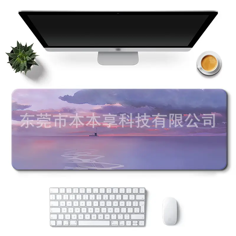 Landscape Mouse Pad Oversized Custom Simple Ins Style Cute Women's Office Desk Pad Non-Slip Keyboard Pad